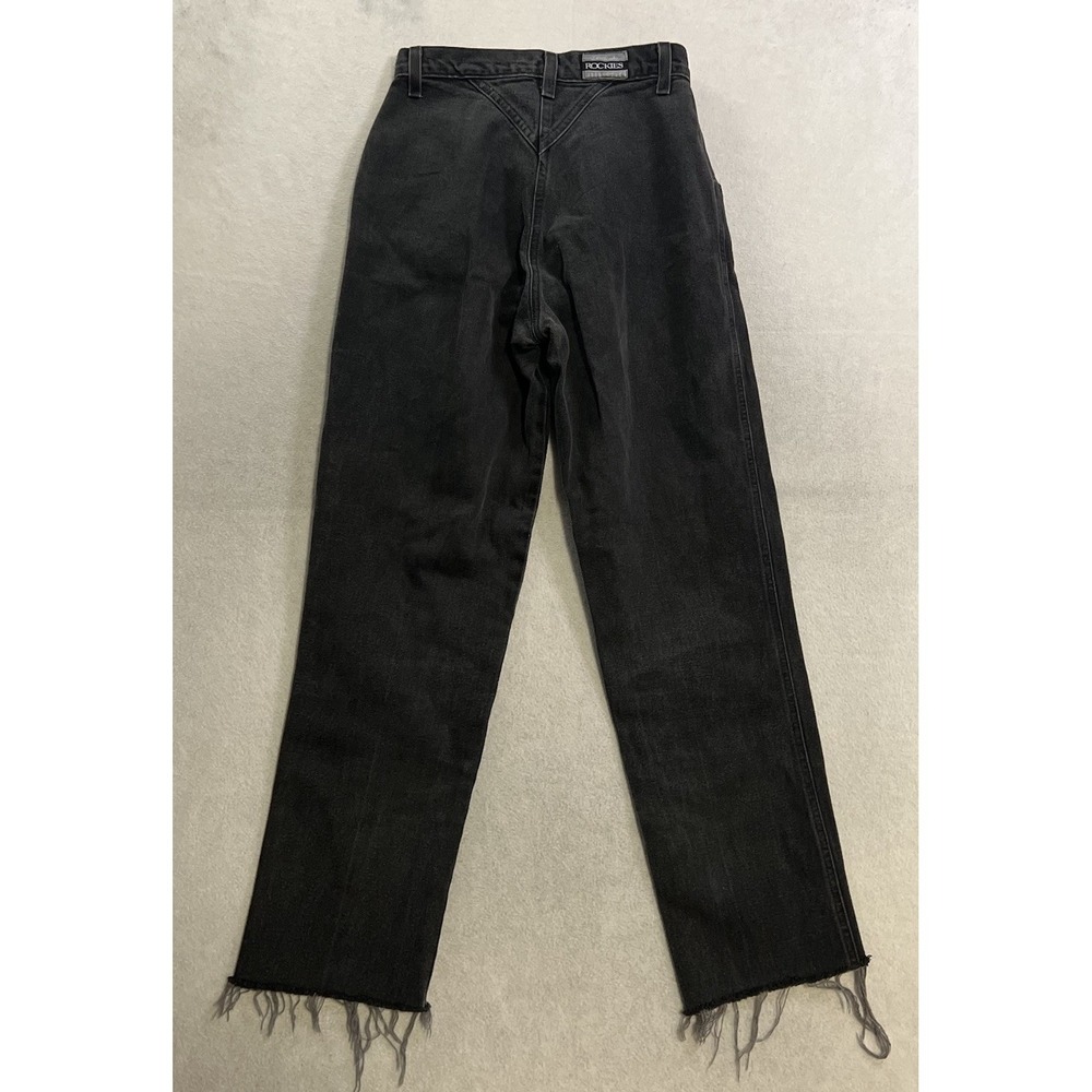 Vintage Rockies Denim Jeans Women's 27/5 Black Denim High Rise Western 430215 - Picture 2 of 9